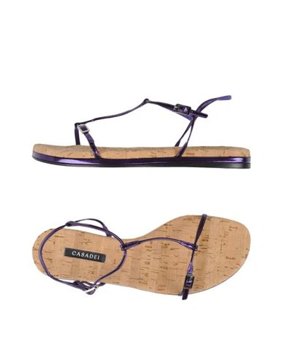 Shop Casadei Sandals In Purple