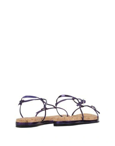 Shop Casadei Sandals In Purple