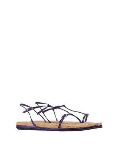 Shop Casadei Sandals In Purple