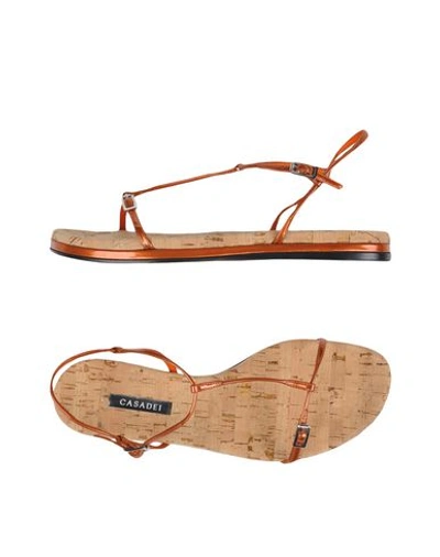 Shop Casadei Sandals In Copper
