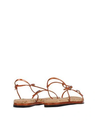 Shop Casadei Sandals In Copper