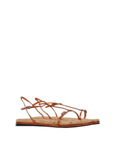 Shop Casadei Sandals In Copper
