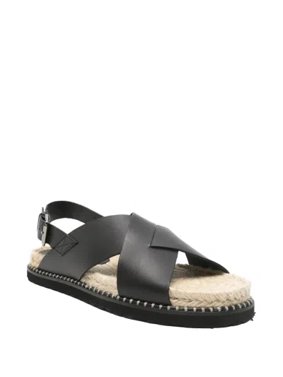 Castañer Tiago Crossover-strap Slingback Sandals In Black