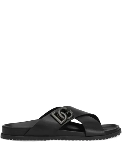 Dolce & Gabbana Luxurious Calfskin Sandals For Men In Multi