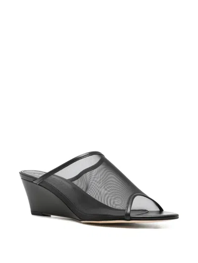 Aeyde Leather-mesh Suzanne Wedge Sandals 55