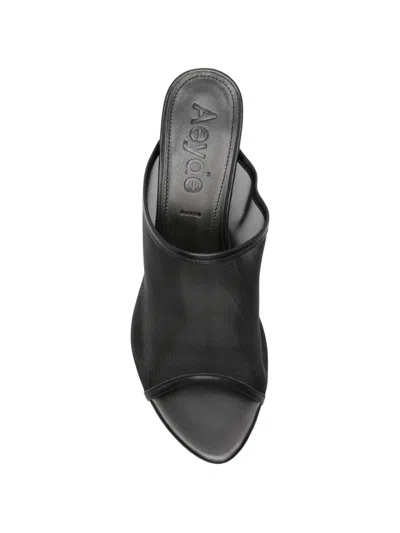 Aeyde Leather-mesh Suzanne Wedge Sandals 55