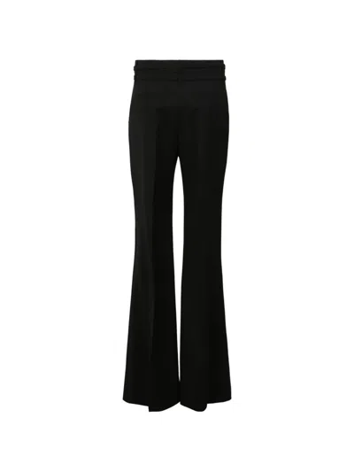 Sportmax 벨트 플레어 팬츠 In Black