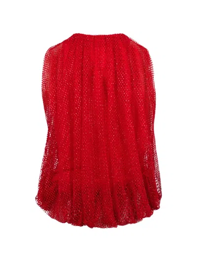 Sportmax 라운드 넥 블라우스 In Red