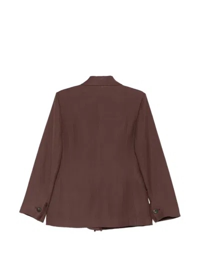 Antonelli 피네간 프린지 트리밍 재킷 In Brown