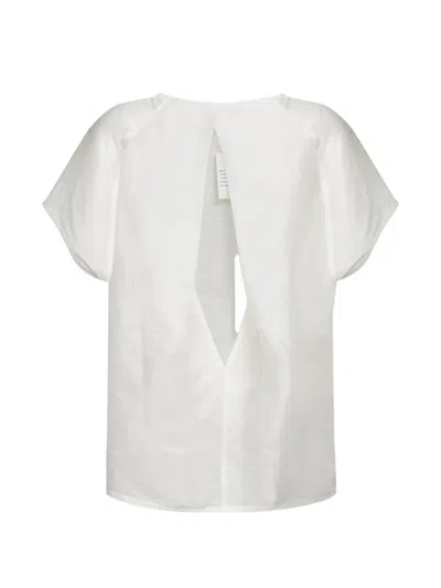 Maurizio Open-back Raglan-sleeve T-shirt In White