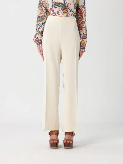 Etro Beige Bootcut Flat Front Pants In White