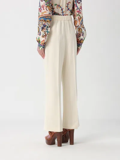 Etro Beige Bootcut Flat Front Pants In White