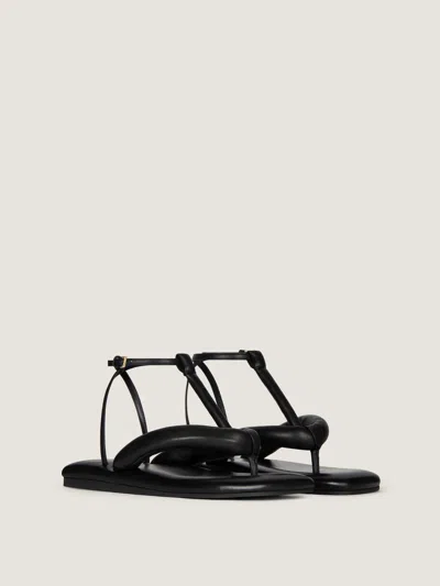 Givenchy Boudoir Bicolor Thongs In Nappa Leather In Black