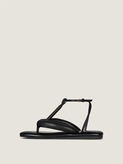 Givenchy Boudoir Bicolor Thongs In Nappa Leather In Black