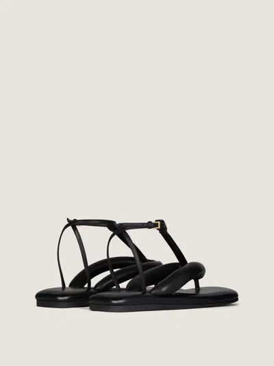 Givenchy Boudoir Bicolor Thongs In Nappa Leather In Black