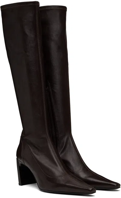 Knwls Brown Serpent Tall Boots In Brown