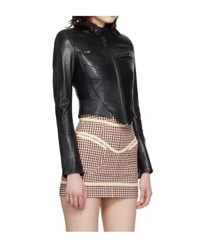 Knwls Black Claw Leather Jacket In Black