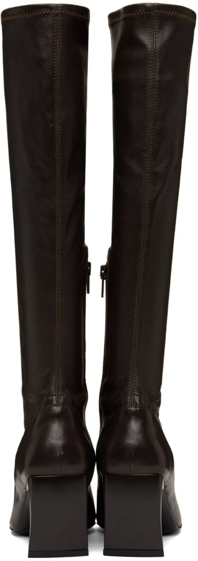 Knwls Brown Serpent Tall Boots In Brown