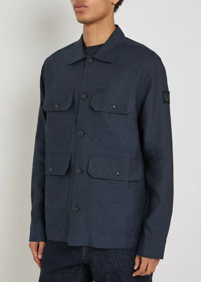 Belstaff Multi-pocket Field Jacket In Blue