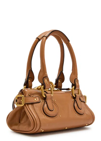 Chloé Paddington Brown Handbag With Two Top Handles And Padlock On The Front In Leather Woman In Brown