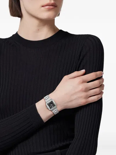 Versace Greca Edge 35mm Watch In Metallic