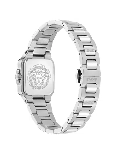 Versace Greca Edge 35mm Watch In Metallic