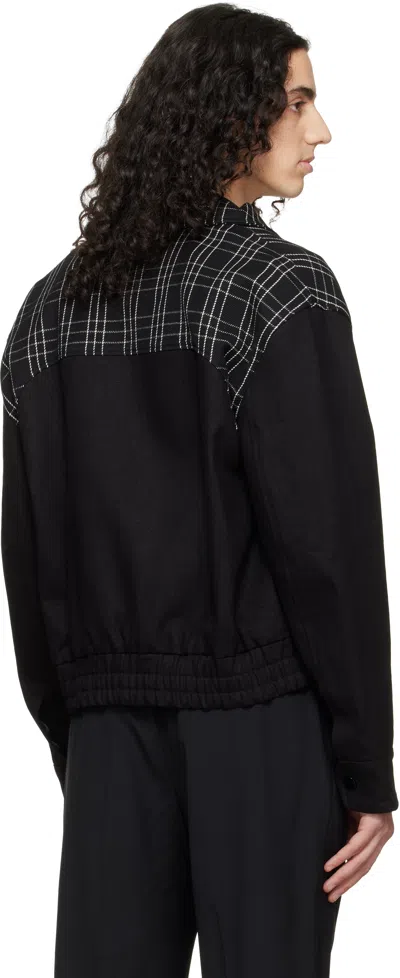 Ernest W Baker Black Varsity Jacket In Black