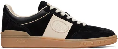 Valentino Upvillage Logo Sneakers Round Toe Rubber In Black