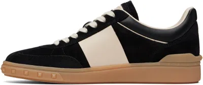 Valentino Upvillage Logo Sneakers Round Toe Rubber In Black