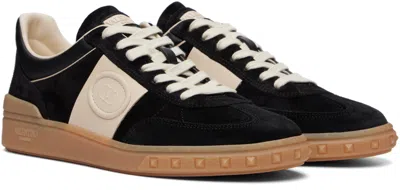 Valentino Upvillage Logo Sneakers Round Toe Rubber In Black