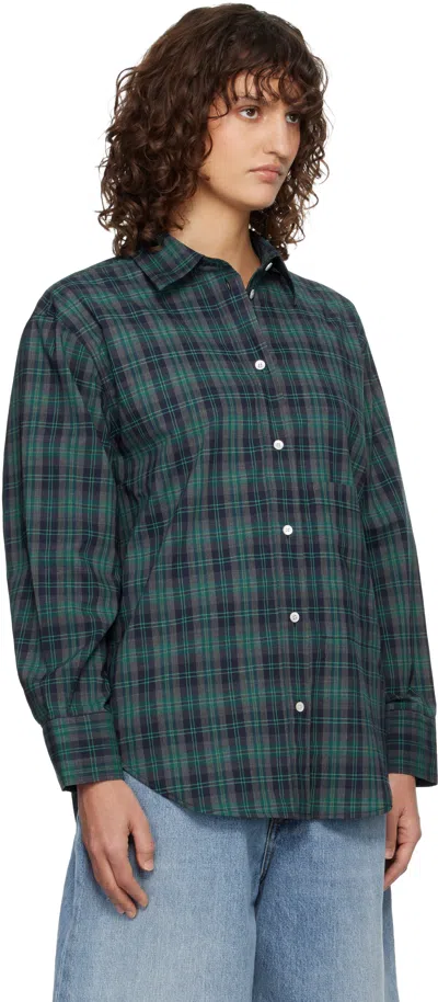 Rohe Checked Oversized Wool-blend Shirt In Multi