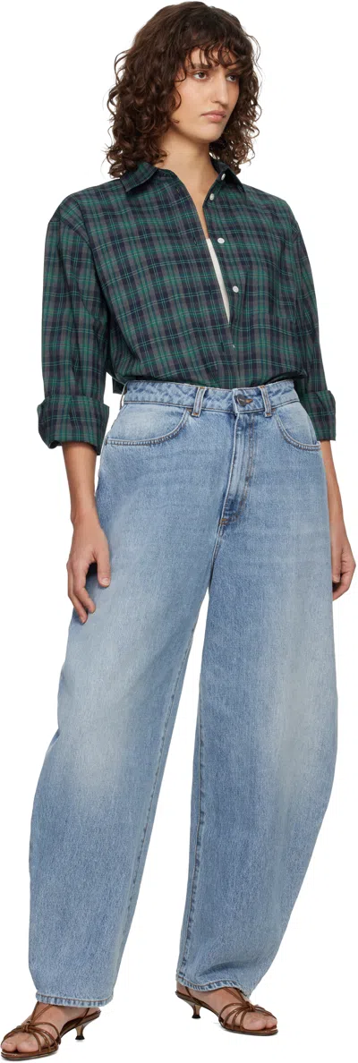 Rohe Checked Oversized Wool-blend Shirt In Multi