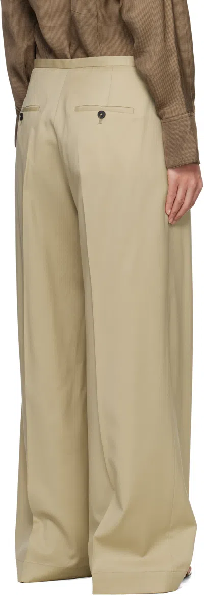 Rohe Relaxed Drawstring Trousers Beige In Multi