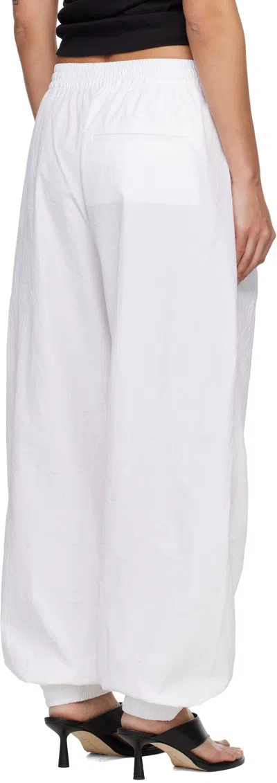 Rohe Crushed Cotton Volume Trousers Optic White In White
