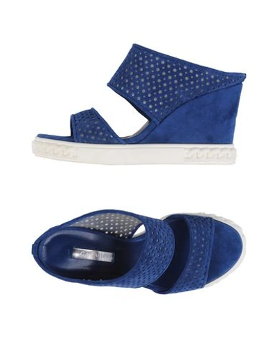 Casadei Sandals In Dark Blue