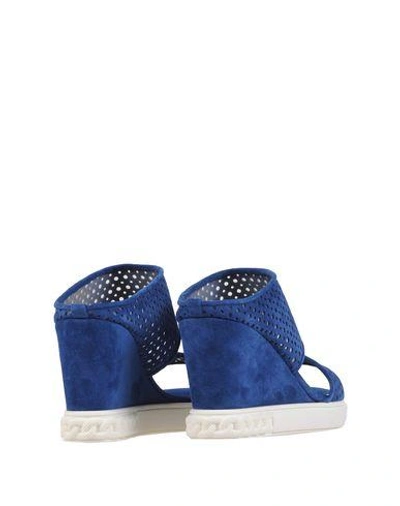 Shop Casadei Sandals In Dark Blue