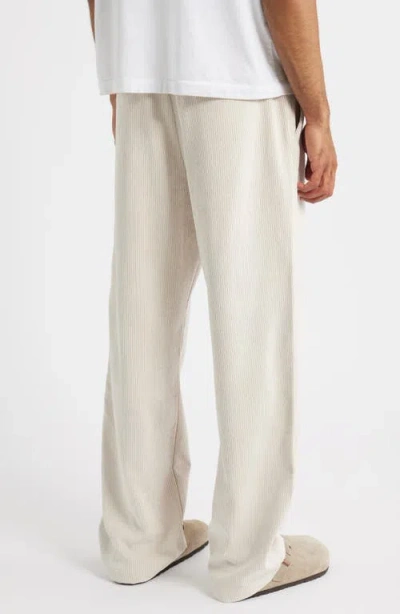 Rizort Roger Ribbed Pull-on Pants In White