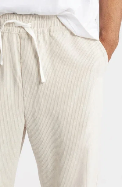 Rizort Roger Ribbed Pull-on Pants In White