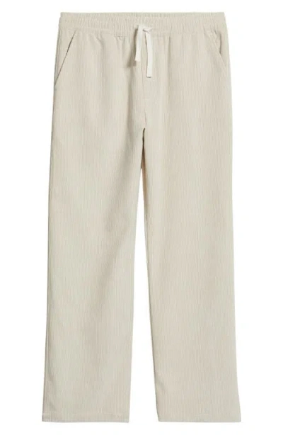 Rizort Roger Ribbed Pull-on Pants In White