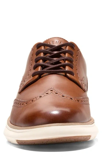 Cole Haan Zerogrand Remastered Wingtip Derby Sneaker In British Tan Ivory
