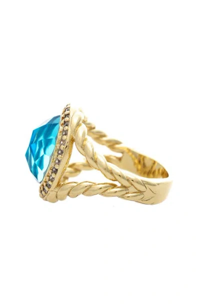 Rivka Friedman Blue Stone Ring In Blue