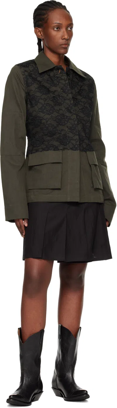 Our Legacy Split Collar Casual Jacket In Green