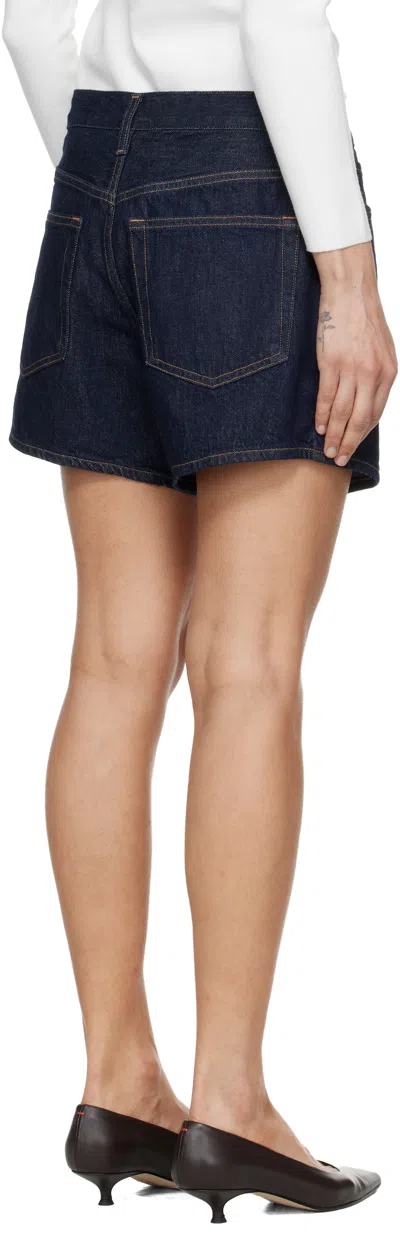 Agolde Leith Low Slung Relaxed Fit Shorts Rinse In Blue
