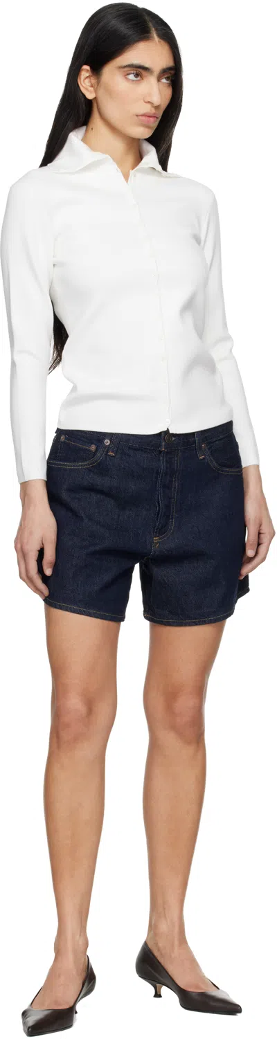 Agolde Leith Low Slung Relaxed Fit Shorts Rinse In Blue