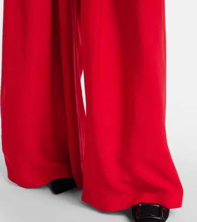 Ralph Lauren Vannesa Satin Wide-leg Pant In Bright Red