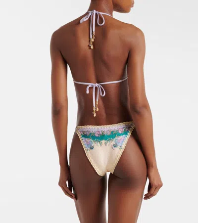 Zimmermann Beige Floral Swimwear In Multi