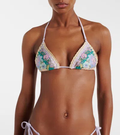 Zimmermann Beige Floral Swimwear In Multi