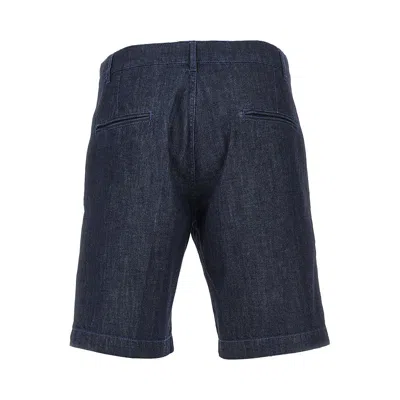Aspesi Drawstring Denim Shorts In Blue