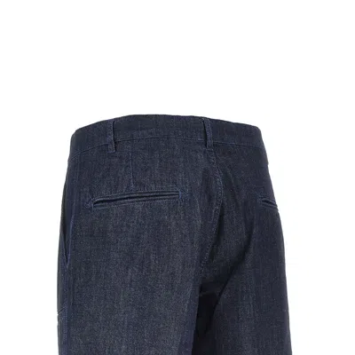 Aspesi Drawstring Denim Shorts In Blue
