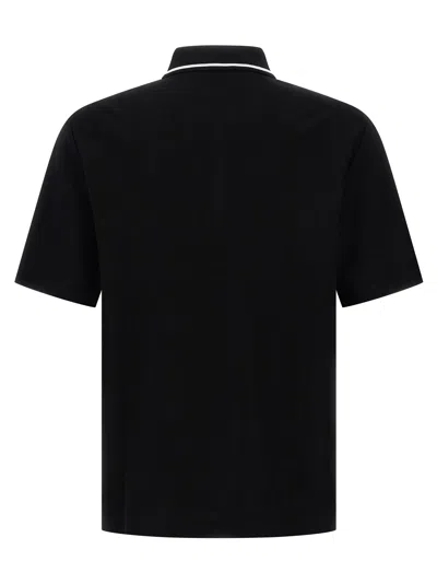 Dolce & Gabbana Cotton Polo With Logo Embroidery In Black